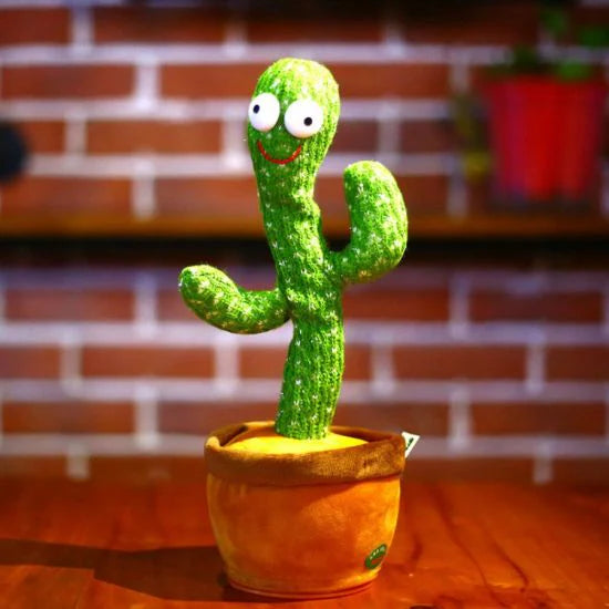 Dancing Cactus Toy: A plush, singing, dancing, and recording marvel. Perfect for kids' birthdays or as a fun educational gift.