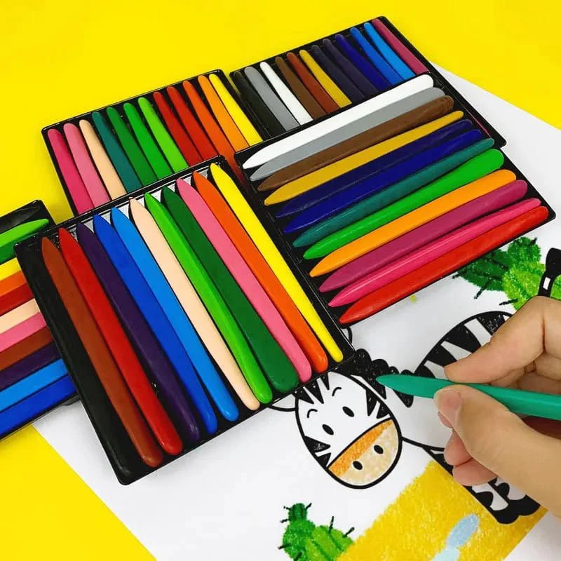 12-Color Non-Toxic Plastic Crayons Set: Perfect for School Supplies