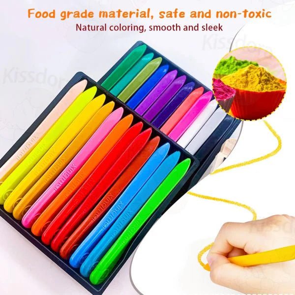 12-Color Non-Toxic Plastic Crayons Set: Perfect for School Supplies