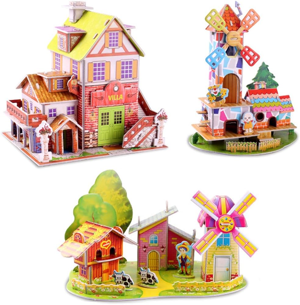 3D DIY Puzzle House – Educational Building Kit for Kids