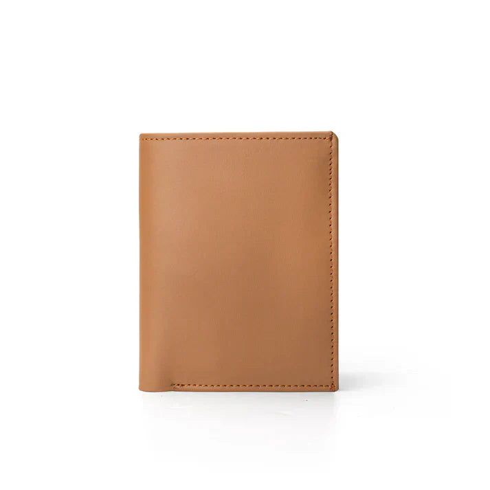 Men's Light Brown Bi-Fold Wallet With Coin Pocket