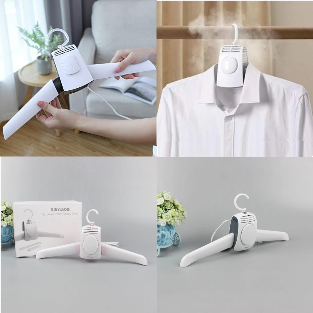 Portable clothes dryer in the form of a hanger