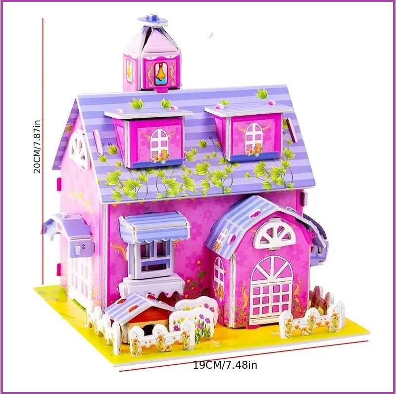 3D DIY Puzzle House – Educational Building Kit for Kids