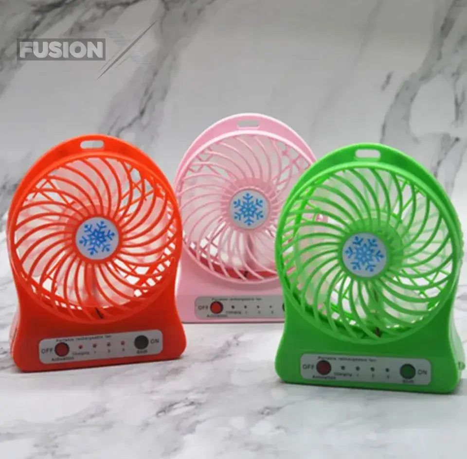 Stay Cool Anywhere: Mini Rechargeable Fan with Adjustable Speed Control