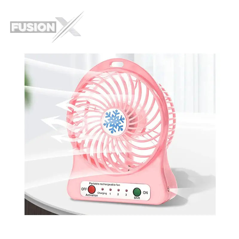 Stay Cool Anywhere: Mini Rechargeable Fan with Adjustable Speed Control