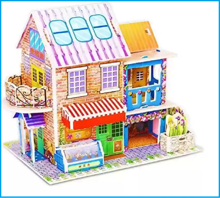 3D DIY Puzzle House – Educational Building Kit for Kids