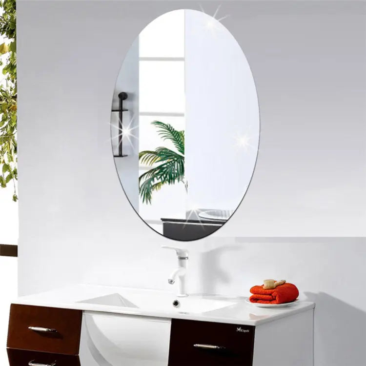 Self-Adhesive Oval Mirror Wall Stickers