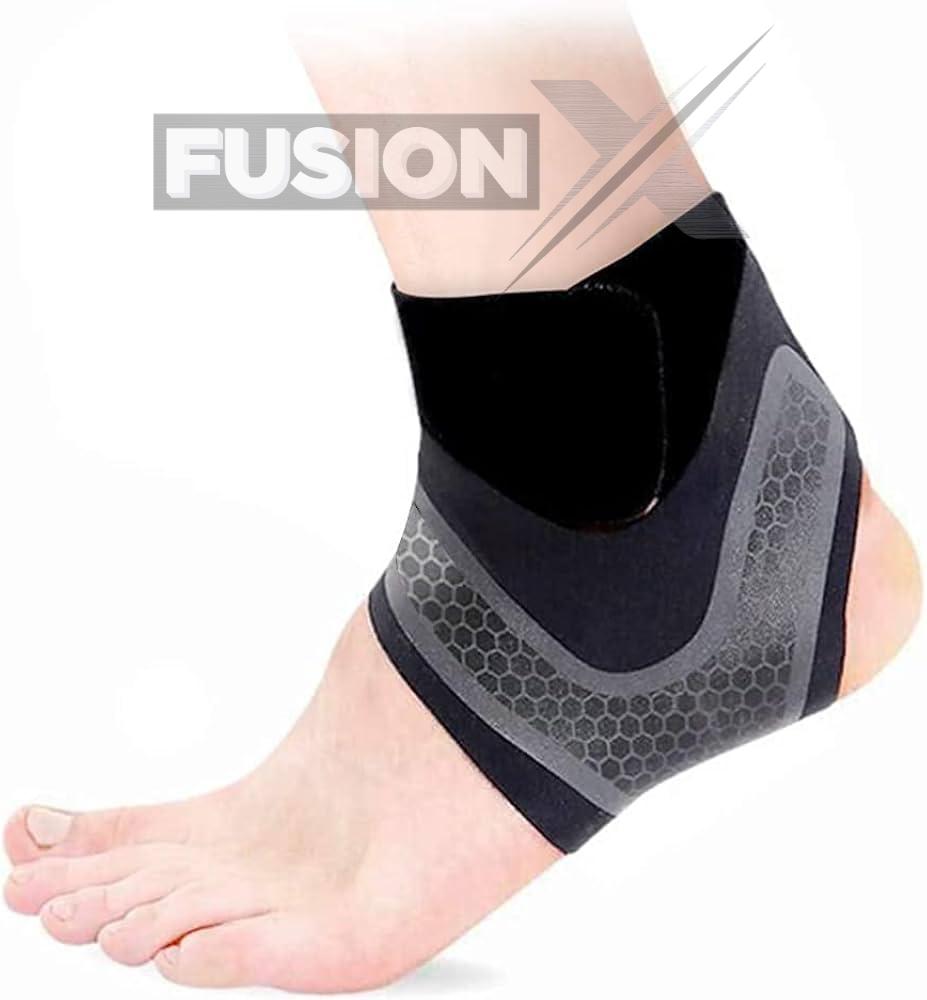 Breathable ankle brace for sprain recovery
