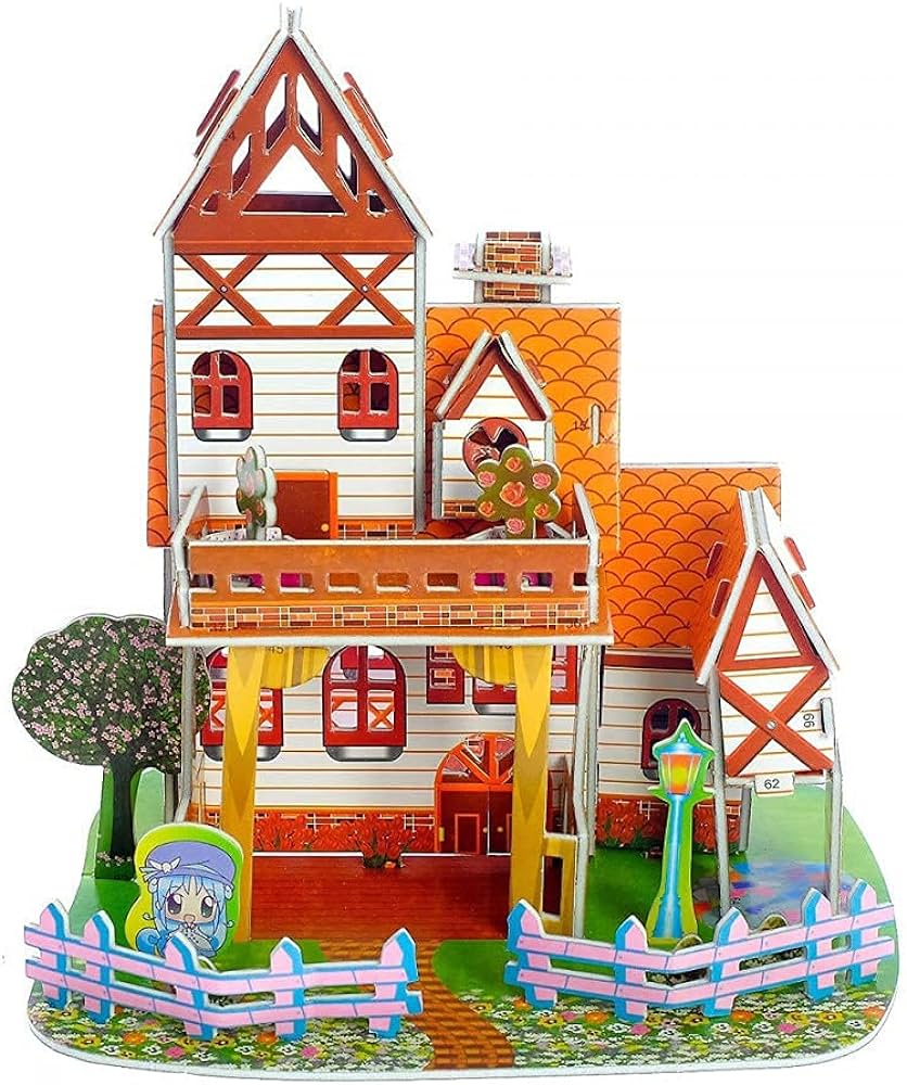 3D DIY Puzzle House – Educational Building Kit for Kids