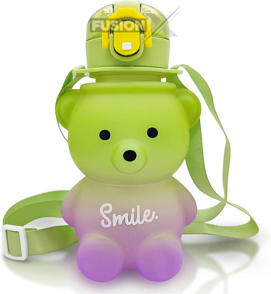 Fun and durable cute bear water bottle for school.
