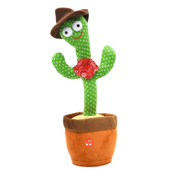 Dancing Cactus Toy: A plush, singing, dancing, and recording marvel. Perfect for kids' birthdays or as a fun educational gift.