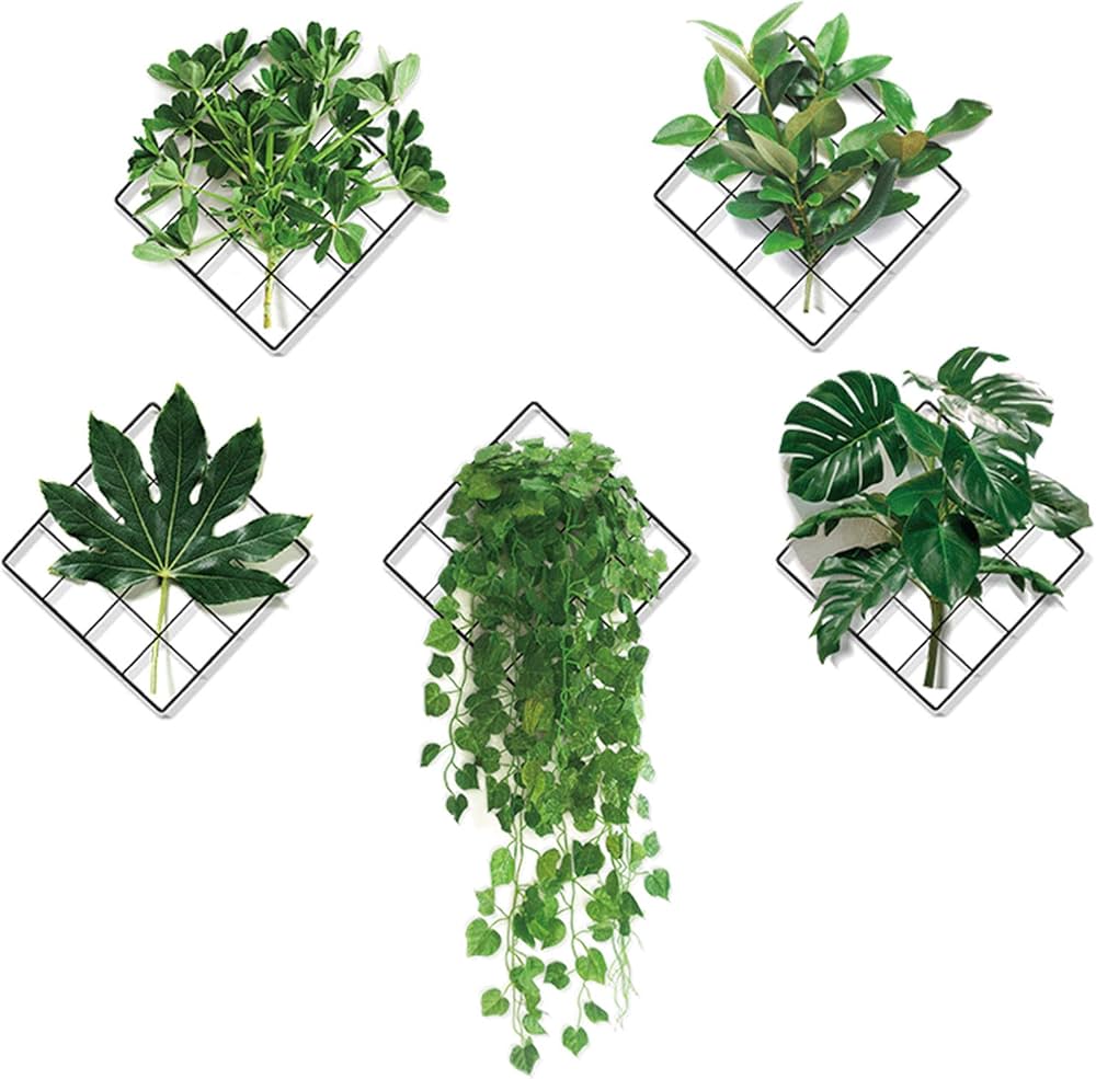 3D Tropical Green Plant Wall Decals: Vivid Leaf Ivy Wall Stickers for Living Room & Bedroom Decor