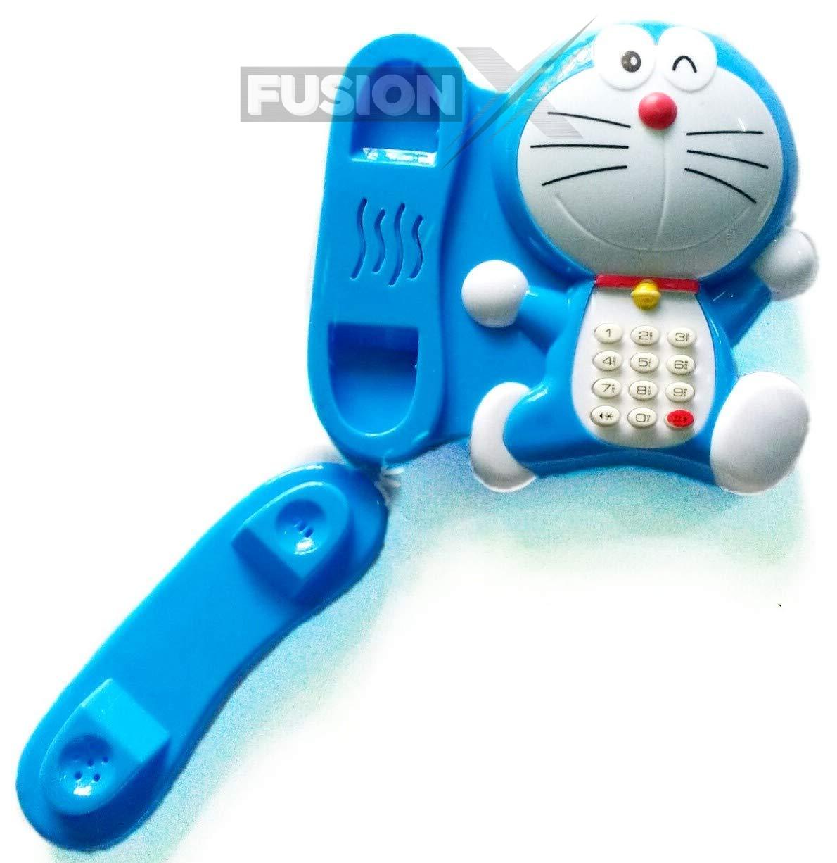 Talking Doraemon telephone toy in blue color
