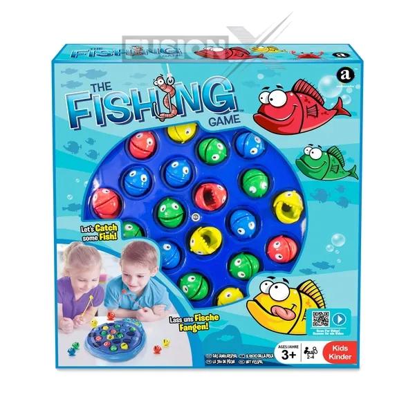 "Fishing Master Rotating Game - 21 Fishes, 4 Rods, Fun for Kids"