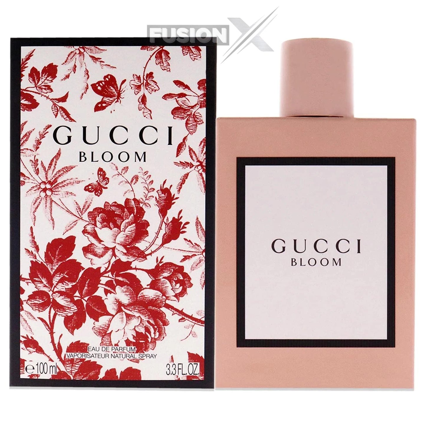 Close-up of Gucci Bloom fragrance, perfect for women who love floral scents.
