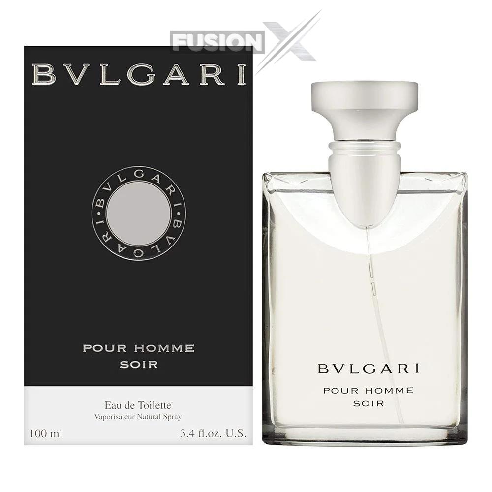 Pour Homme Soir Eau de Toilette bottle, exuding elegance with its classic design.
