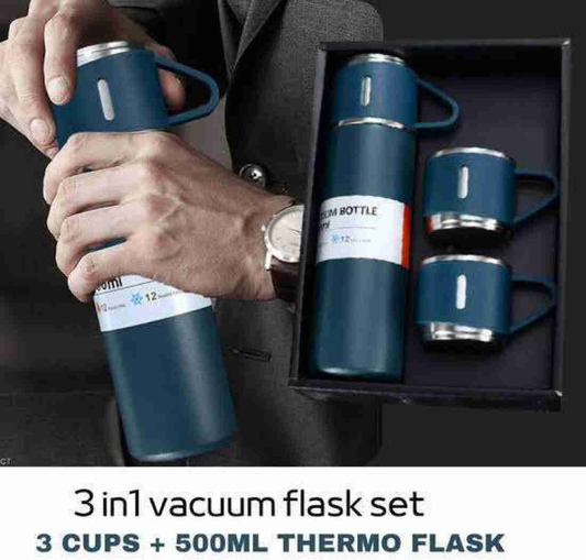 500ml Double-Layer Stainless Steel Vacuum Flask Gift Set