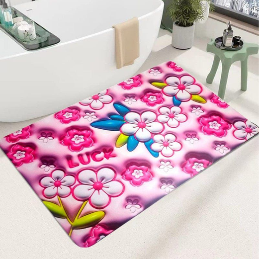 3D Prints Bathroom Non-Slip Floor Mat