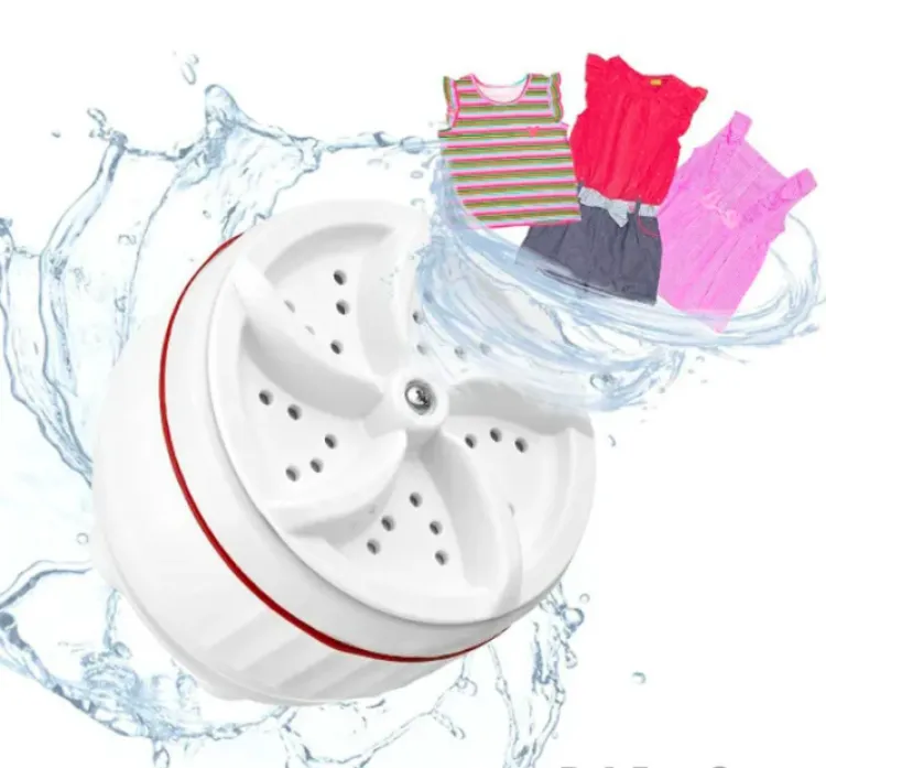 USB Mini Washing Machine: Portable Turbine Washer for Clothes & Dishes - Compact & Travel-Friendl