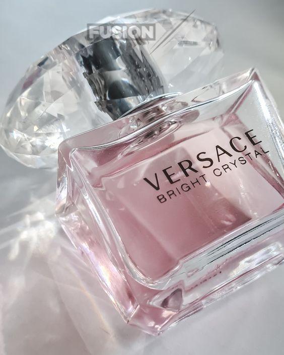 Versace Bright Crystal perfume bottle, featuring a jewel-like cap.
