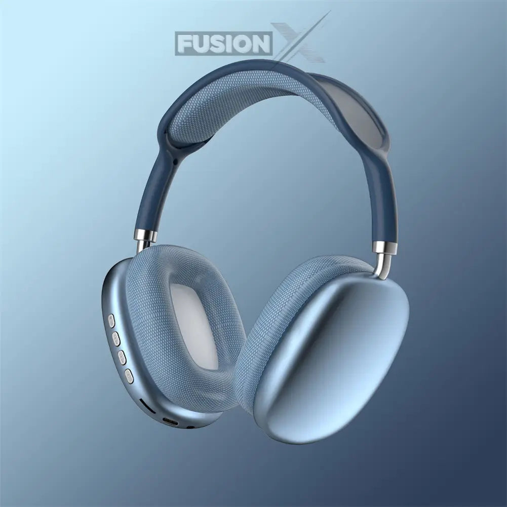 P9 Pro Max Wireless Headphones with noise-cancelling technology and deep bass, available at Fusionx.pk