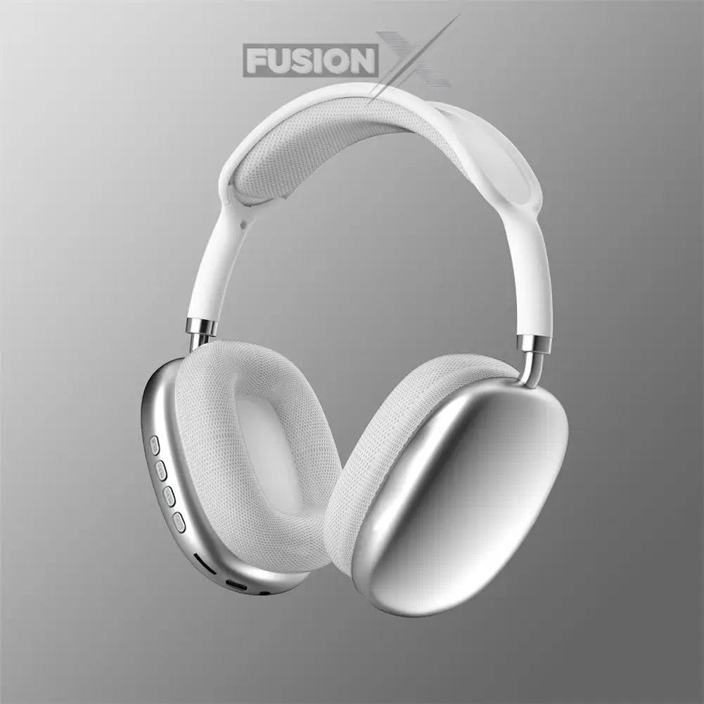 "Premium wireless headphones with built-in microphone for clear calls and gaming, available at Fusionx.pk."