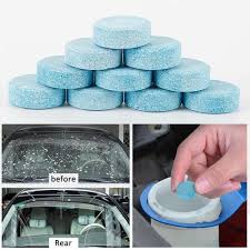 Car Windshield Cleaner Effervescent Tablets: 10PCS Solid Glass Cleaner