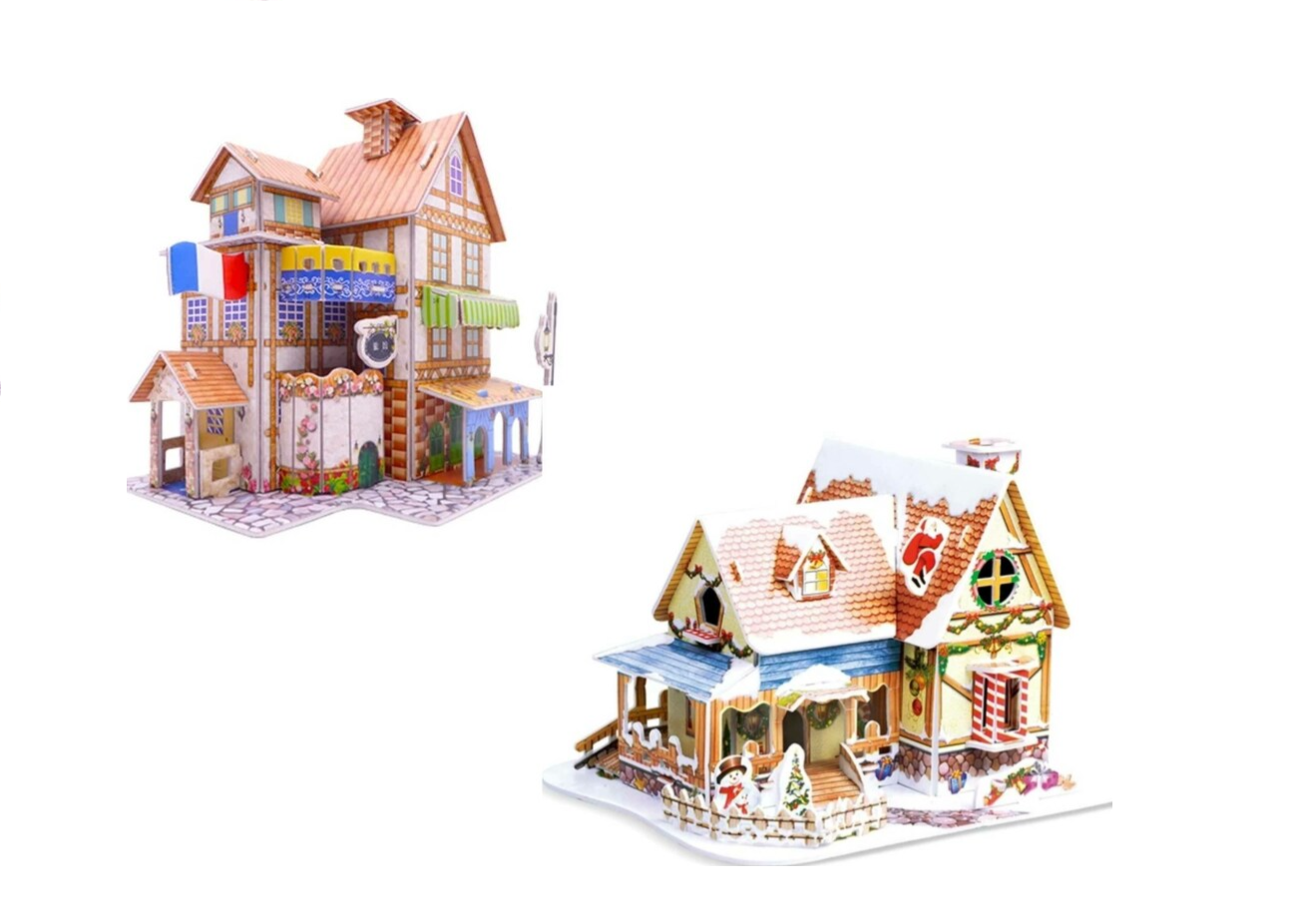 3D DIY Puzzle House – Educational Building Kit for Kids