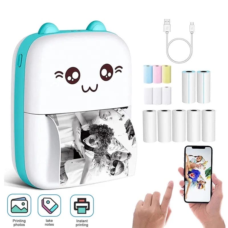 "Portable Bluetooth Mini Photo Printer for Android and iOS"