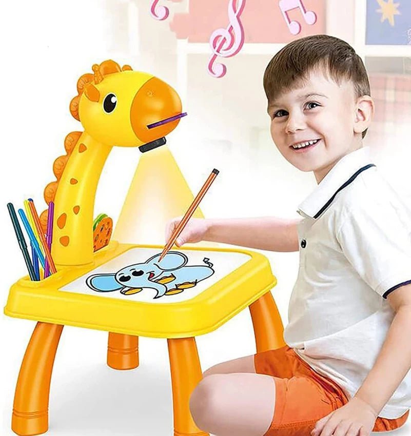 "Reusable Drawing Toys Projector: Kids' Education Board"