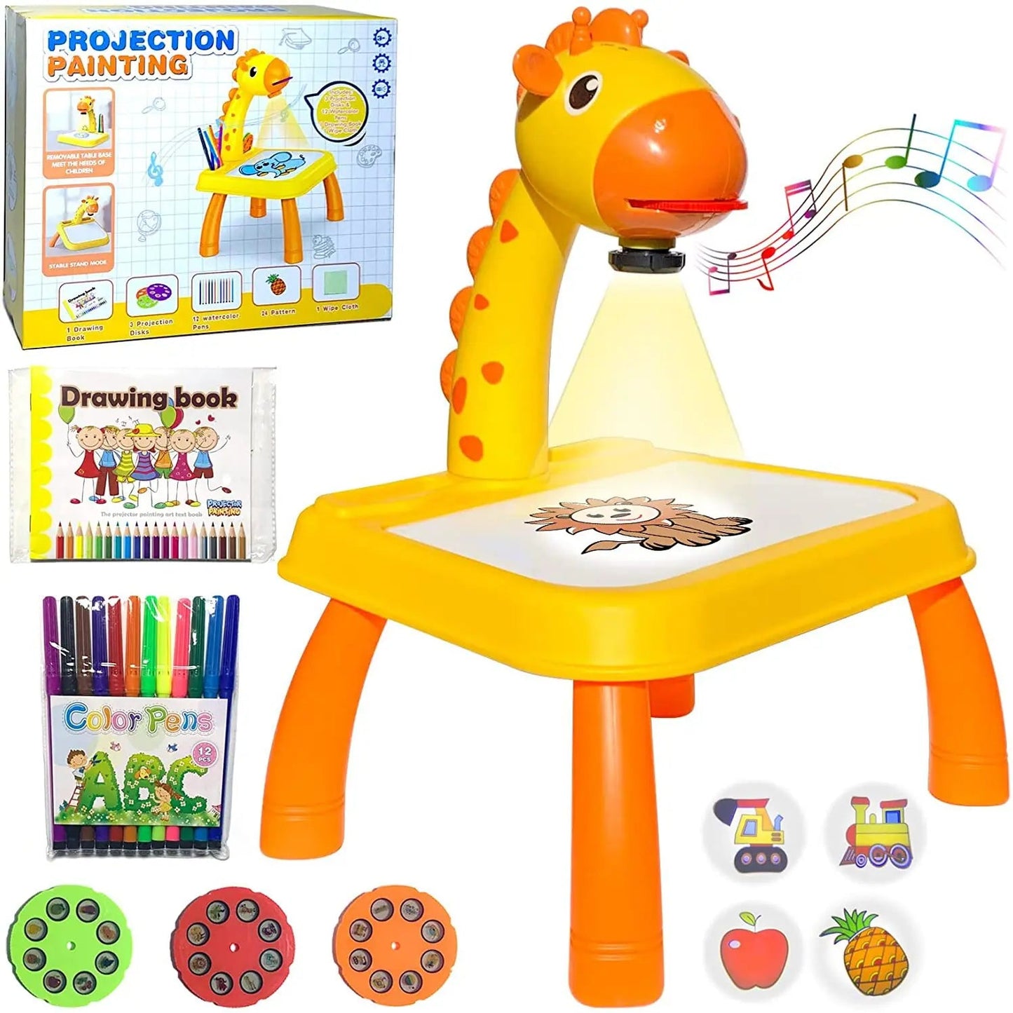 "Reusable Drawing Toys Projector: Kids' Education Board"