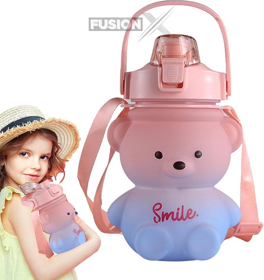 Stylish and functional bear-shaped water bottle for travel.
