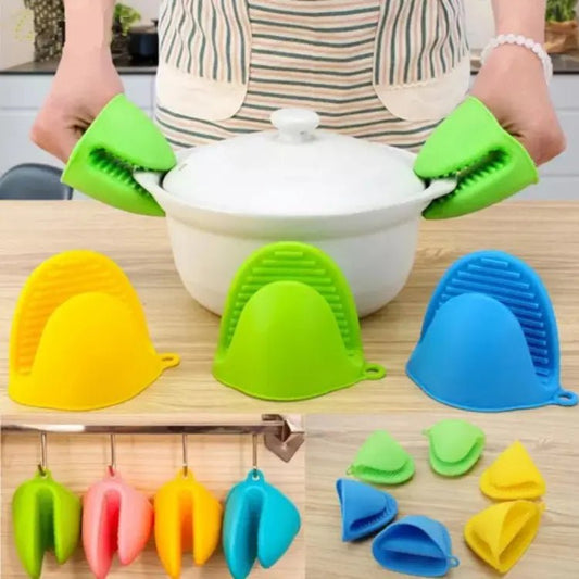 "Silicone Pot Holder Pair: Heat-resistant Kitchen Essential"