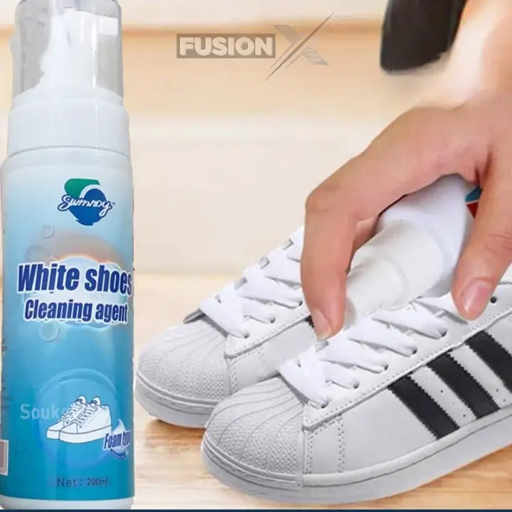 "Shoe Whitener - Explution White Shoe Cleaner for restoring leather and canvas shoes."